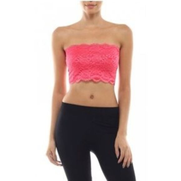 Bozzolo Floral Lace Bandeau Bundle - Blue & Light Mint Sheer Scalloped Trim - Picture 3 of 6